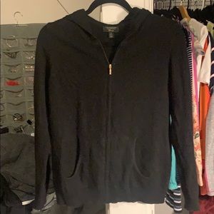 Soft black cashmere sweatshirt